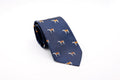 Navy with Grey Horse Jacquard Silk Tie