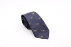 Navy with Bay Horse Jacquard Silk Tie