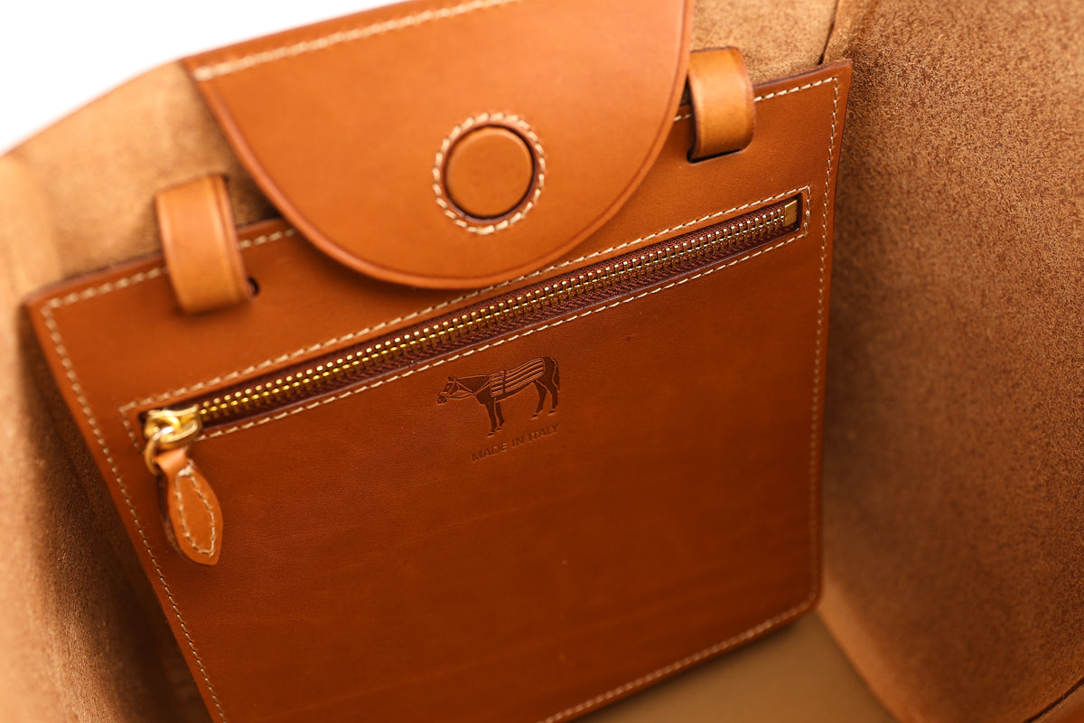 Midi Portia Leather Tote Bag