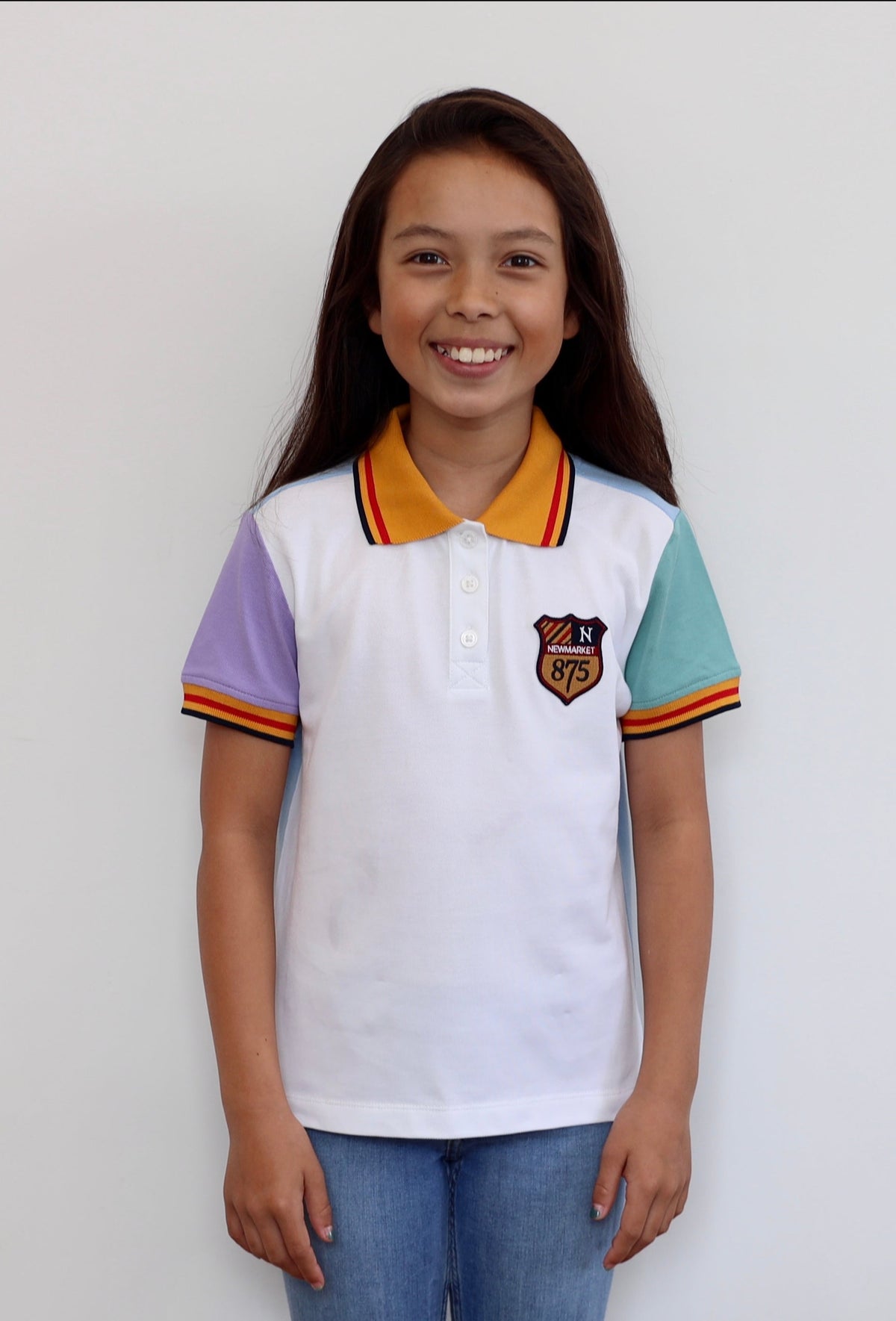Children's Multi Coloured White Polo