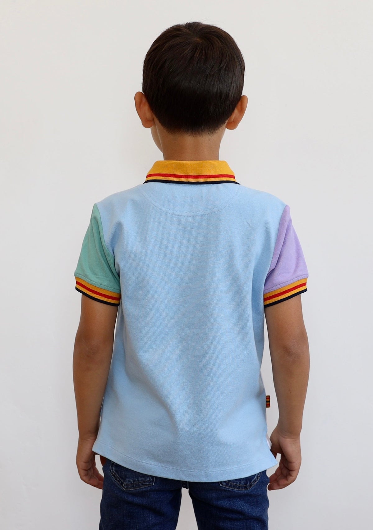 Children's Multi Coloured White Polo