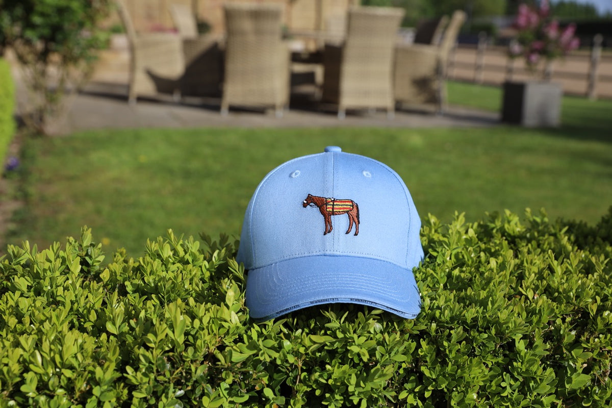 Cap Sky Blue with Newmarket Stripe