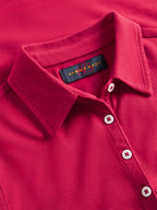 Fitted Plain Red Polo