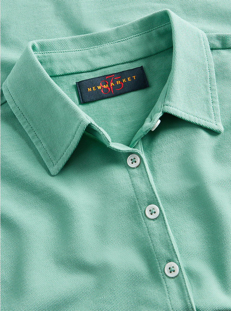 Fitted Plain Avocado Polo