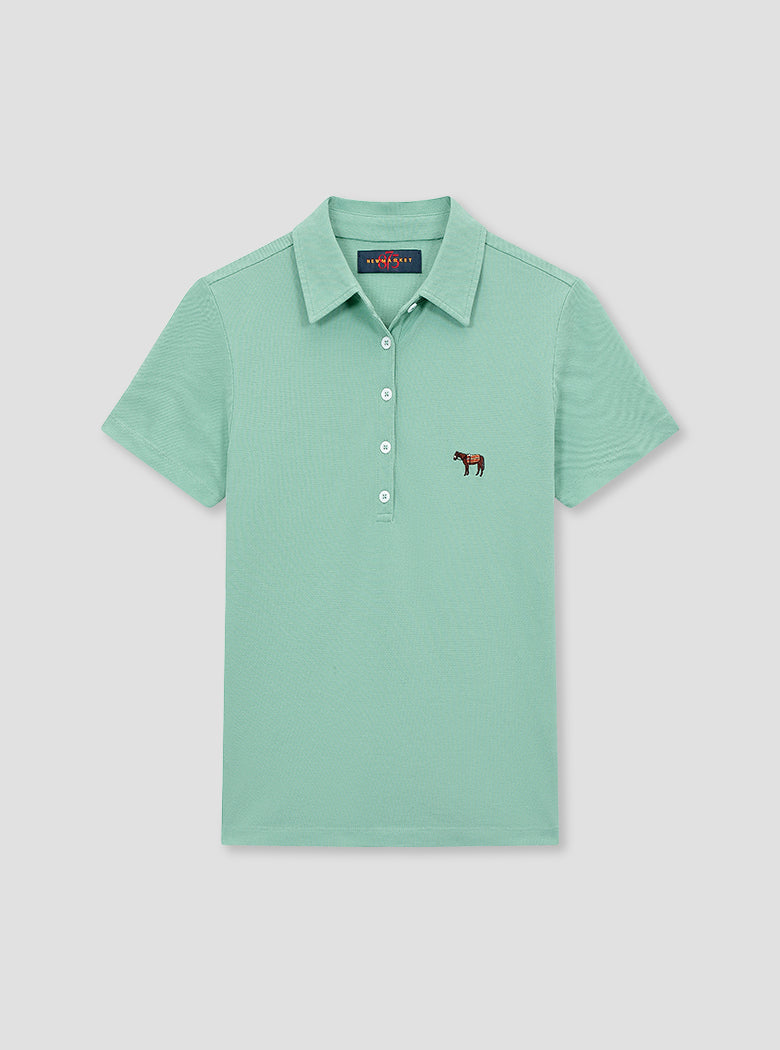 Fitted Plain Avocado Polo