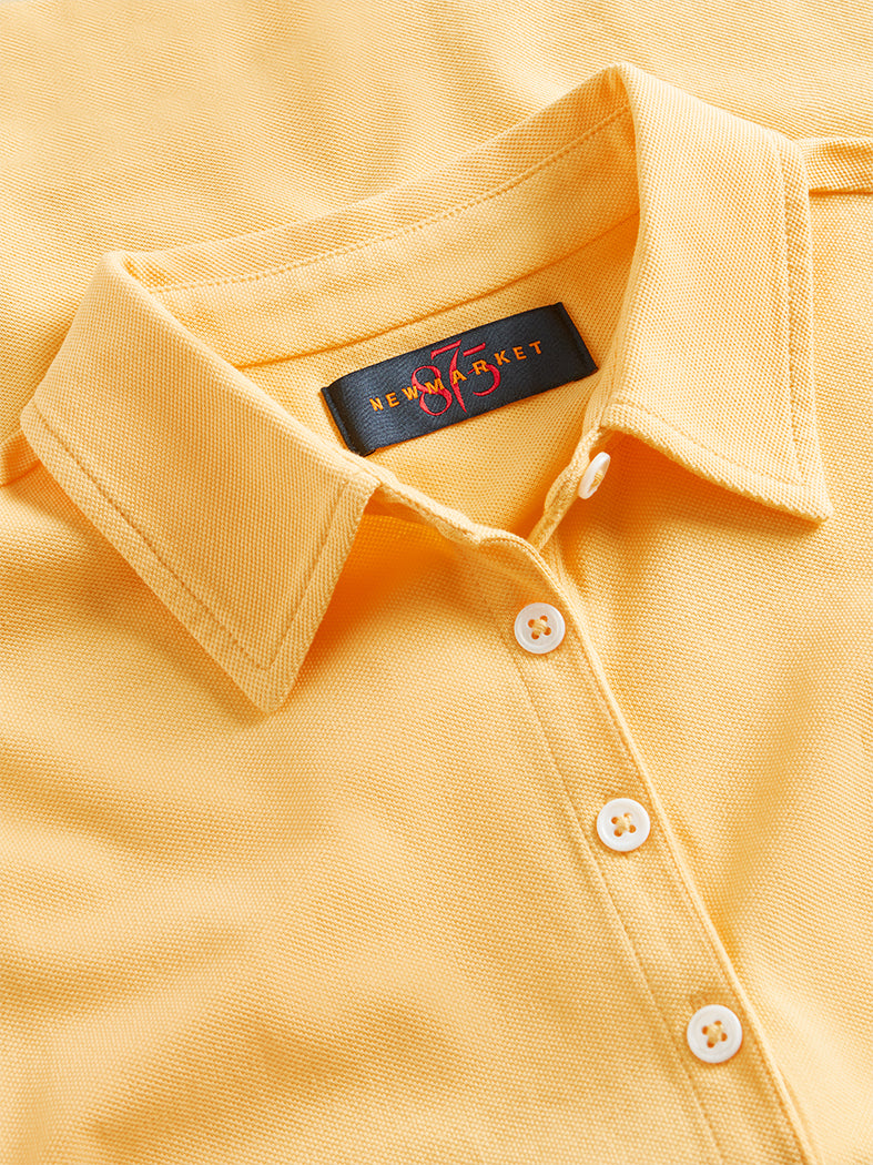 Fitted Plain Lemon Polo