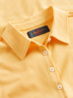 Fitted Plain Lemon Polo