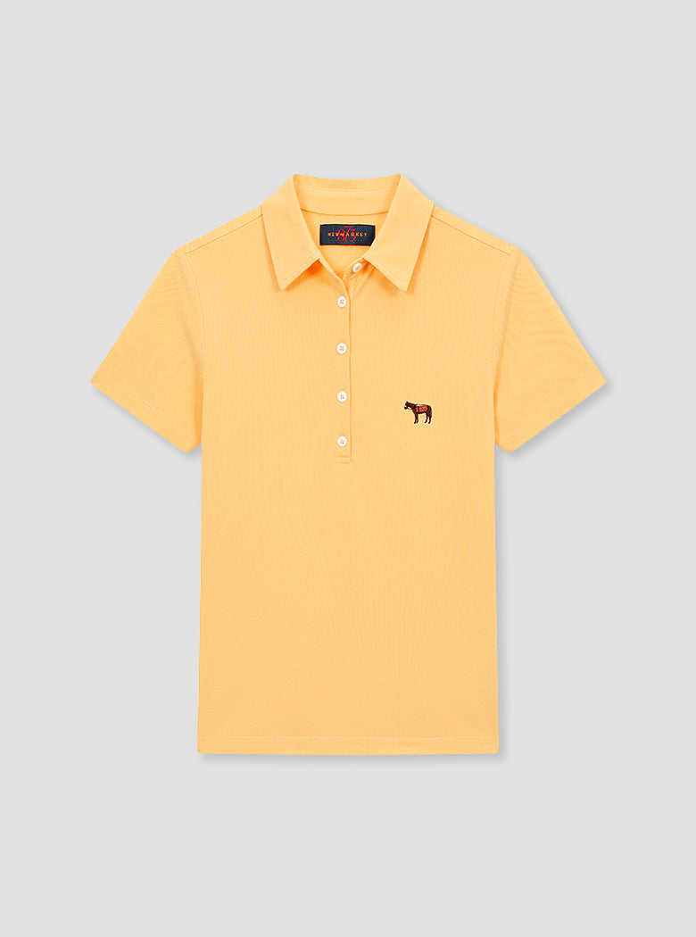 Fitted Plain Lemon Polo