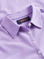Fitted Plain Lilac Polo