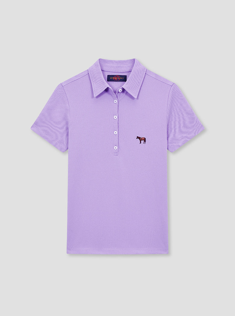 Fitted Plain Lilac Polo