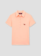 Fitted Plain Peach Polo