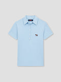 Fitted Plain Blue Polo