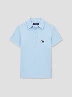 Fitted Plain Blue Polo