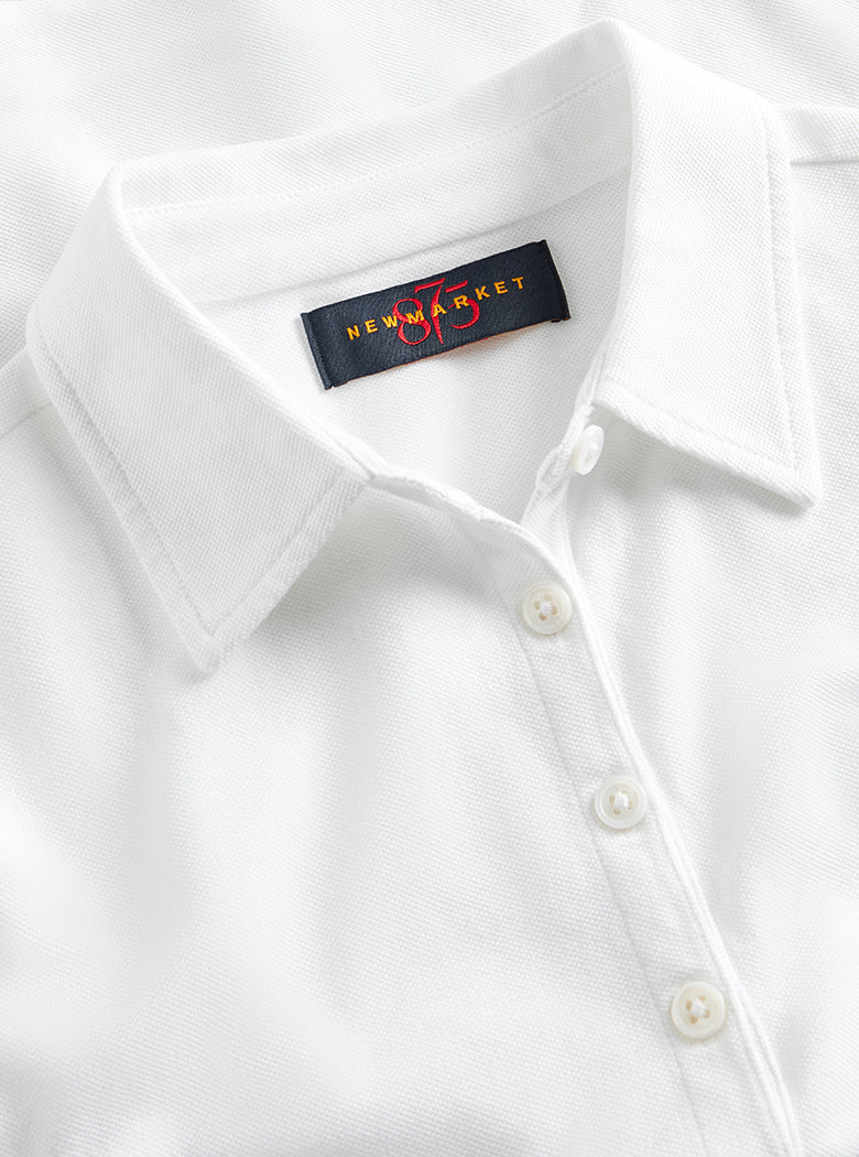 Fitted Plain White Polo