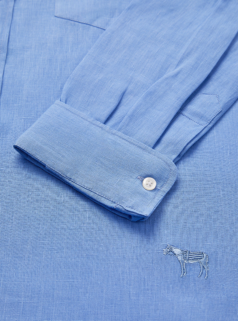 Sky Blue Linen Shirt