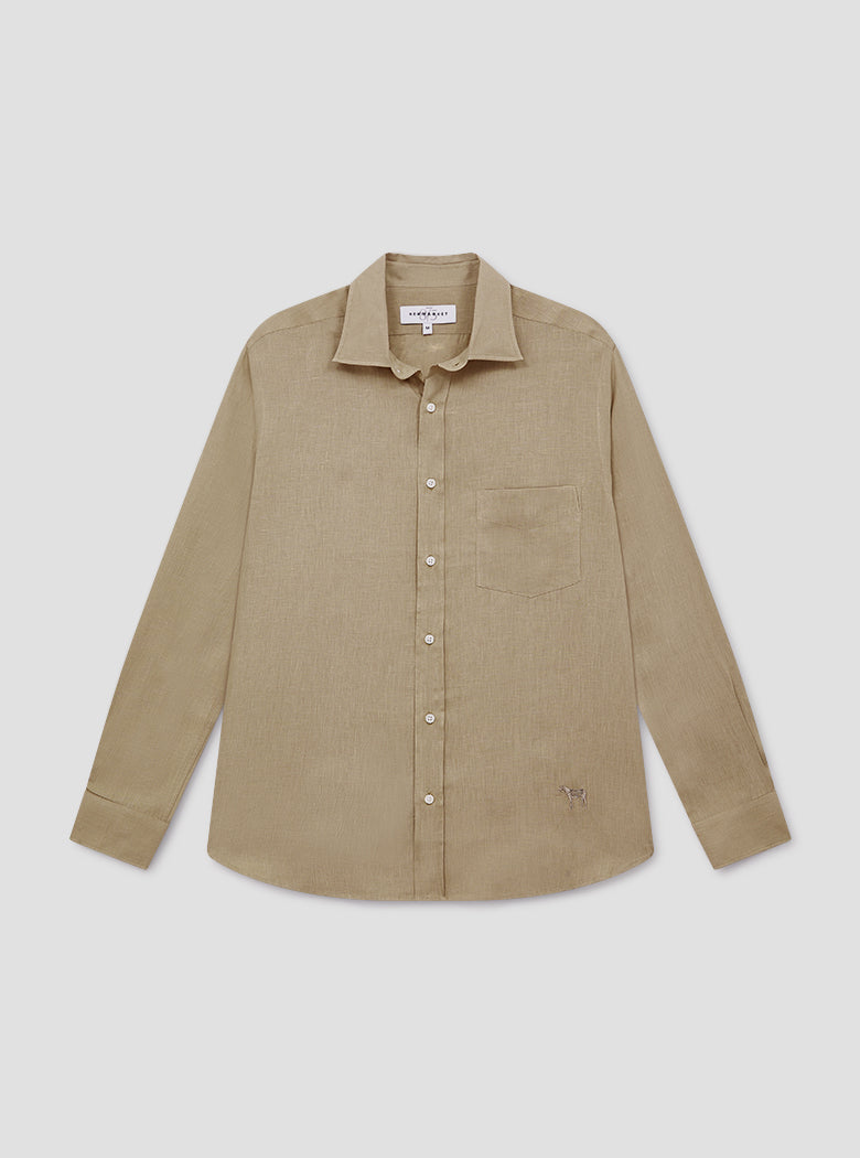 Tan Linen Shirt