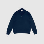 Blue Washed 1/4 Zip Knit