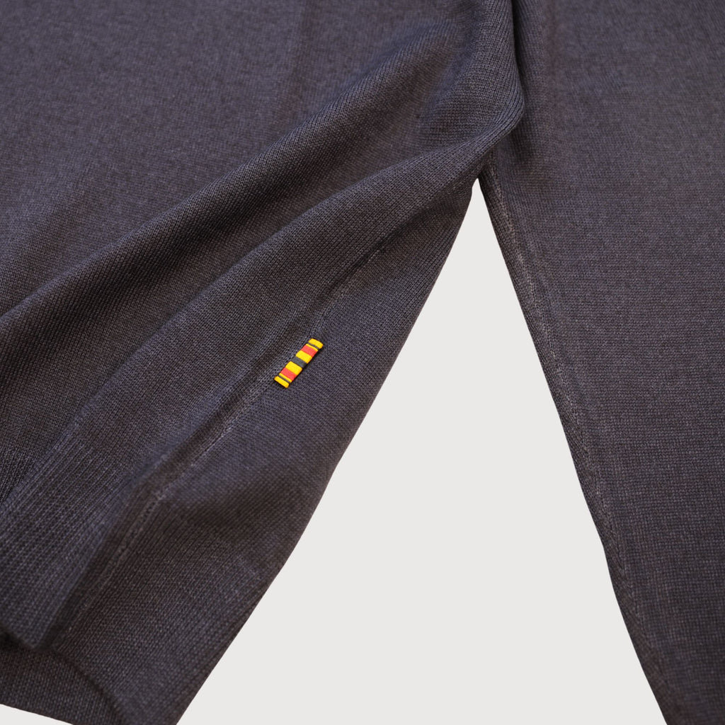 Blue Washed 1/4 Zip Knit