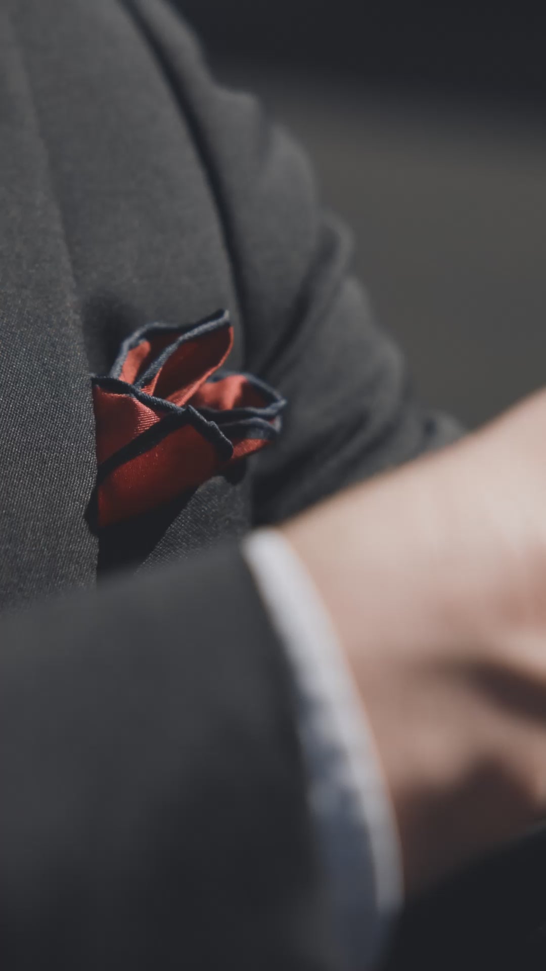 Red Silk Pocket Square